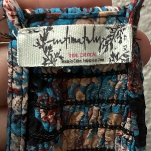 Intimately Free People Through The Vine Maxi Long Dark Floral Smocked Dress XS - Picture 9 of 13